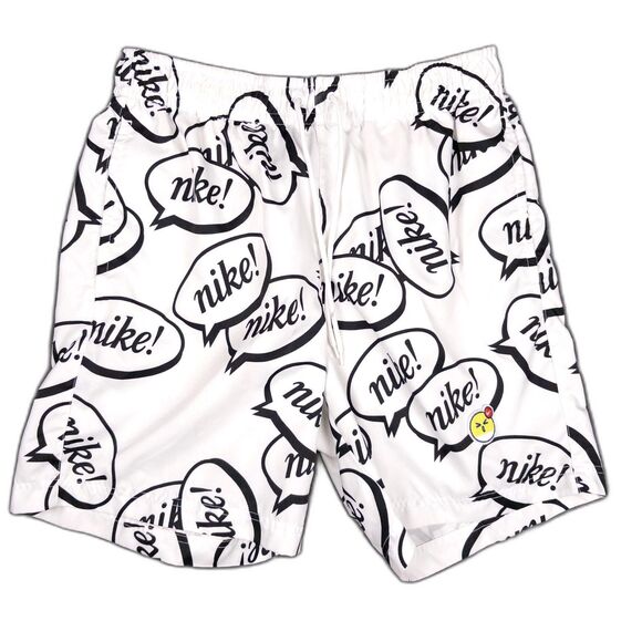 Nike Other - Nike Airmoji Mens Small White Black Graphic Shorts All Over Print Small Athletic
